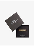 Coach gold-plated brass bangle with crystals, imported from the UK