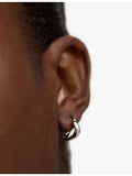 Monica Vinader Swirl sterling silver huggie earrings, UK version