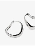 Monica Vinader Swirl sterling silver huggie earrings, UK version