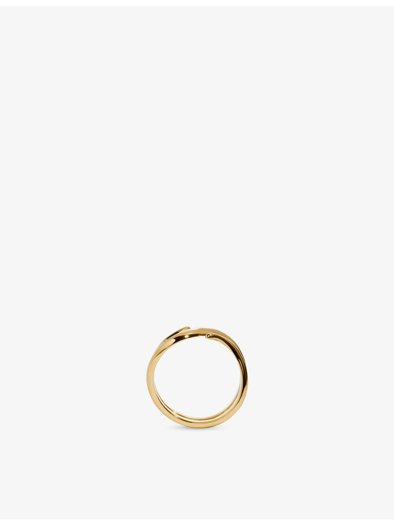 Monica Vinader gold vermeil swirl wrap ring, 18ct, (British brand)