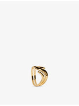 selfridges Monica Vinader Swirl Wrap 18ct Yellow Gold Vermeil Ring- Buy online at McGrocer