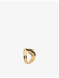Monica Vinader gold vermeil swirl wrap ring, 18ct, (British brand)