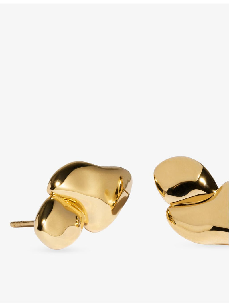 Monica Vinader Odyssey 18ct gold vermeil stud earrings, imported from the UK