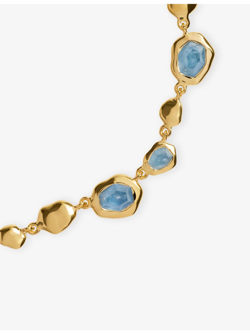 Monica Vinader aquamarine gemstone necklace, UK version