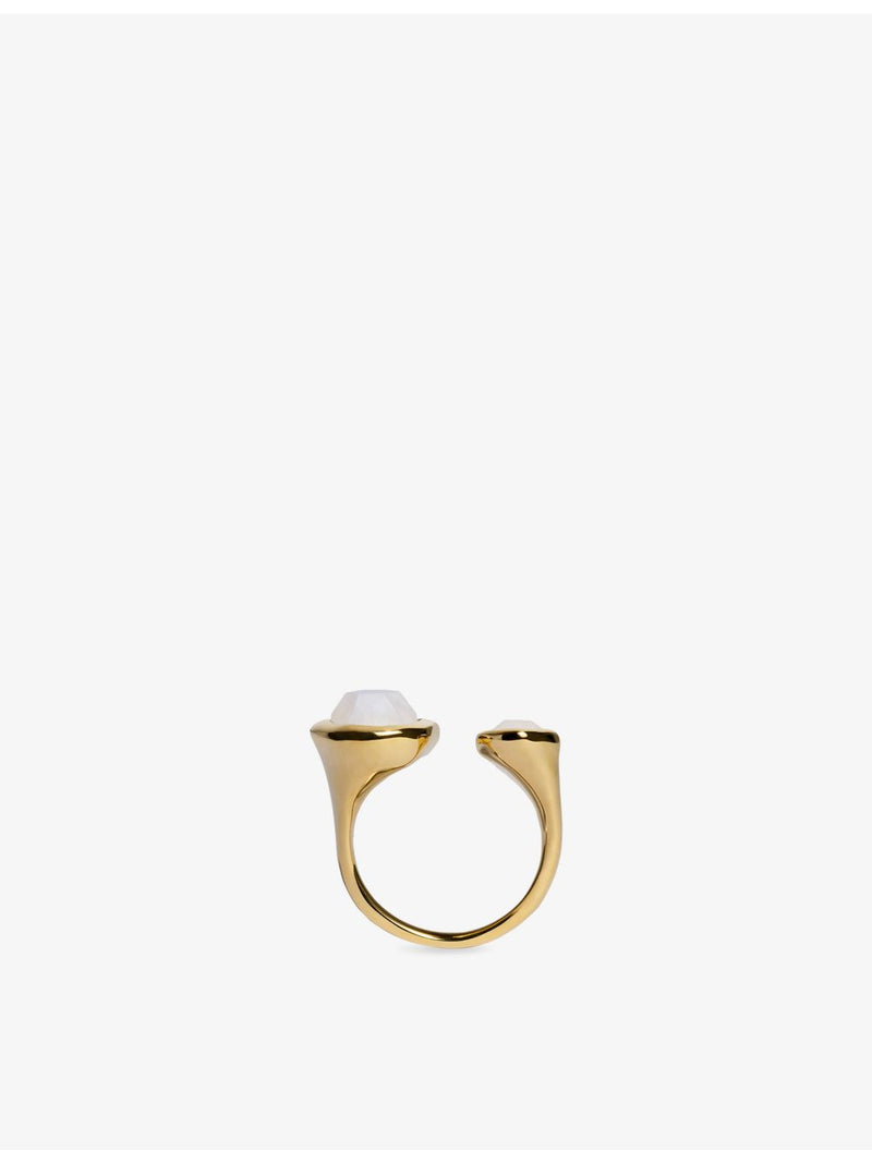 Monica Vinader moonstone ring 18ct yellow gold vermeil - British product