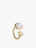 Monica Vinader moonstone ring 18ct yellow gold vermeil - British product