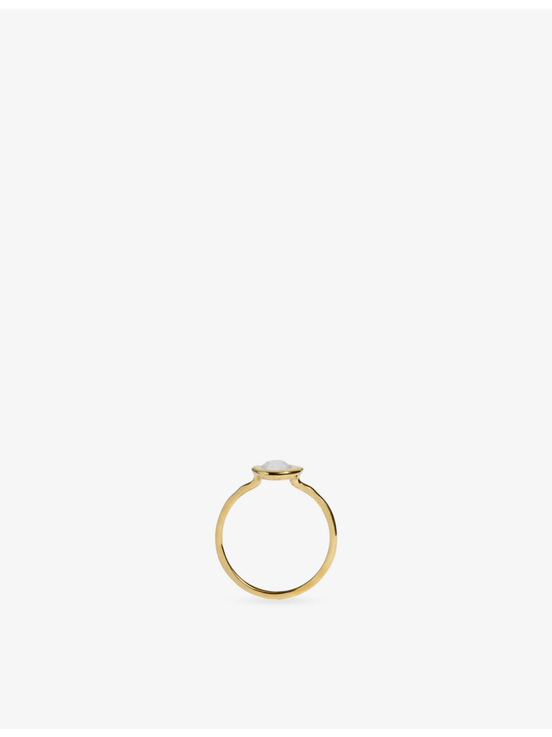 Monica Vinader moonstone ring 18ct gold vermeil sterling silver - British product