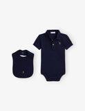 Polo Ralph Lauren Polo Pony Cotton Romper and Bib Gift Box Set