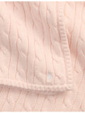 Polo Ralph Lauren cable-knitted cotton baby blanket 101cm x 73cm (British brand)