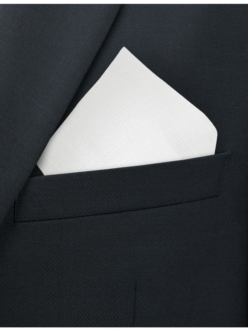 Corneliani linen pocket square stripe-trim 33cm, imported from the UK