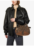 Fendi Zucca zebra print canvas top-handle bag - British product
