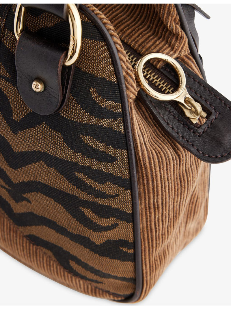 Fendi Zucca zebra print canvas top-handle bag - British product