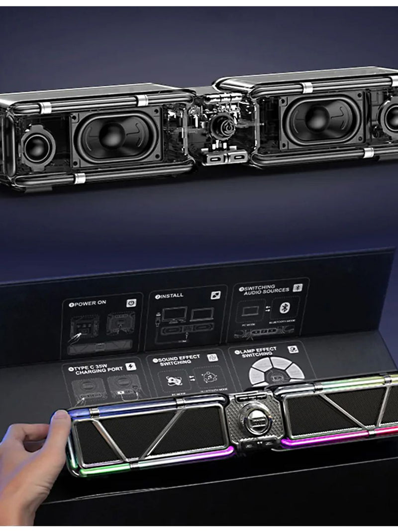 Divoom D-Base LED RGB gaming speaker, imported from the UK
