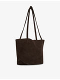 The Row medium suede tote bag, imported from the UK