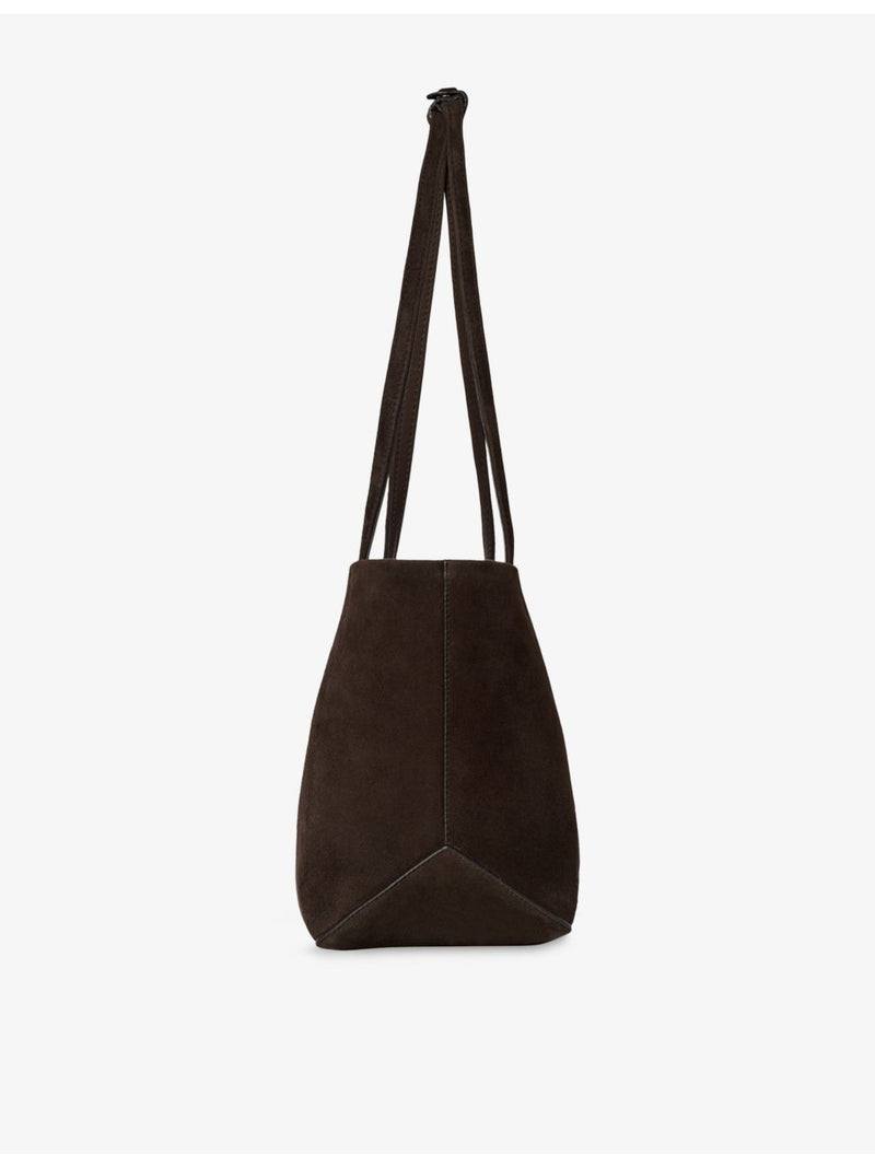 The Row medium suede tote bag, imported from the UK