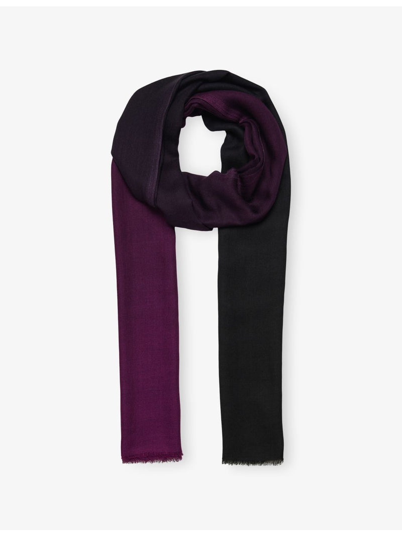 Leem ombre print scarf with frayed edges, 70x180cm - British product