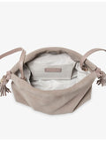 Aspinal of London Soho large suede cross-body pouch, imported from the UK