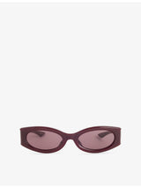 selfridges Le Specs Glacier Wrap-Frame Acetate Sunglasses- Buy online at McGrocer