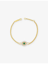 selfridges Suzanne Kalan Evil Eye Mini Turquoise 18ct Gold and Diamond Bracelet- Buy online at McGrocer