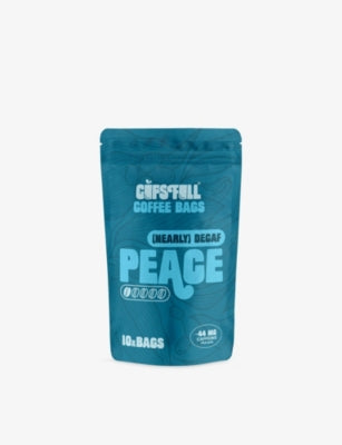 Cups Full Nearly Decaf Peace coffee bags 105g, UK version
