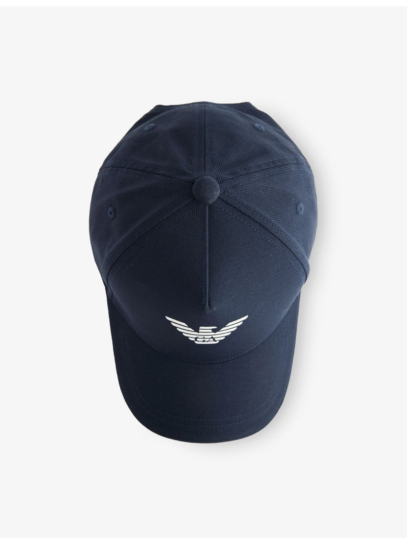 Emporio Armani cotton baseball cap with logo patch (British brand)