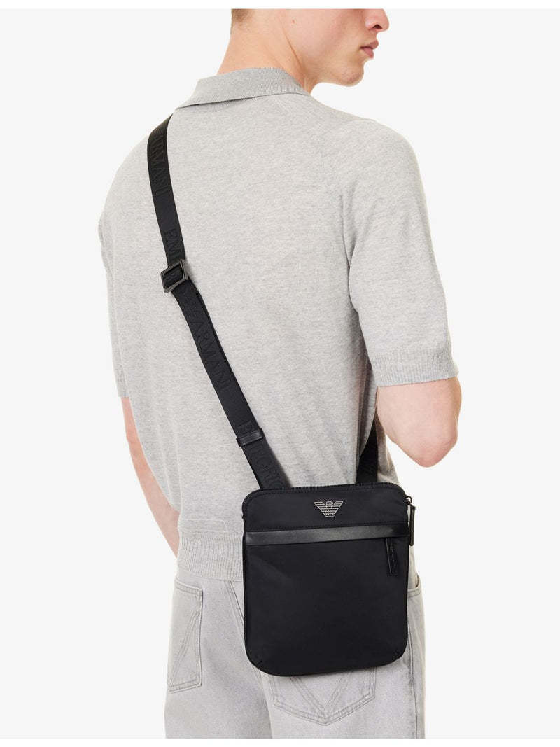 Emporio Armani flat woven cross-body bag (British brand)