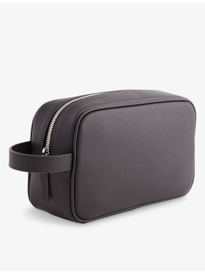 Emporio Armani faux-leather washbag with wristlet, imported from the UK