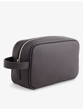 Emporio Armani faux-leather washbag with wristlet, imported from the UK
