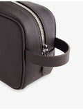 Emporio Armani faux-leather washbag with wristlet, imported from the UK