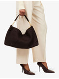 NAGHEDI halfmoon woven shoulder bag medium - British product