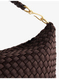 NAGHEDI halfmoon woven shoulder bag medium - British product