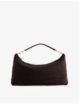 selfridges NAGHEDI Porto Halfmoon Medium Woven Shoulder Bag- Buy online at McGrocer