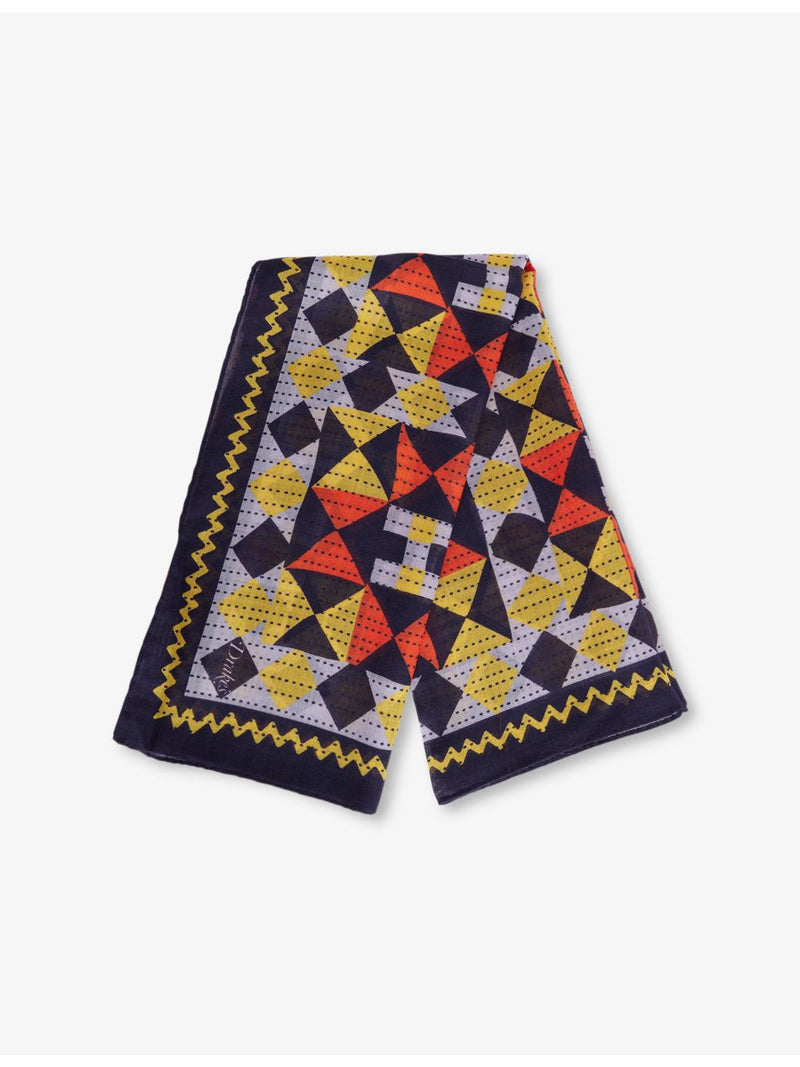 Drake's silk bandana scarf patchwork print, UK version