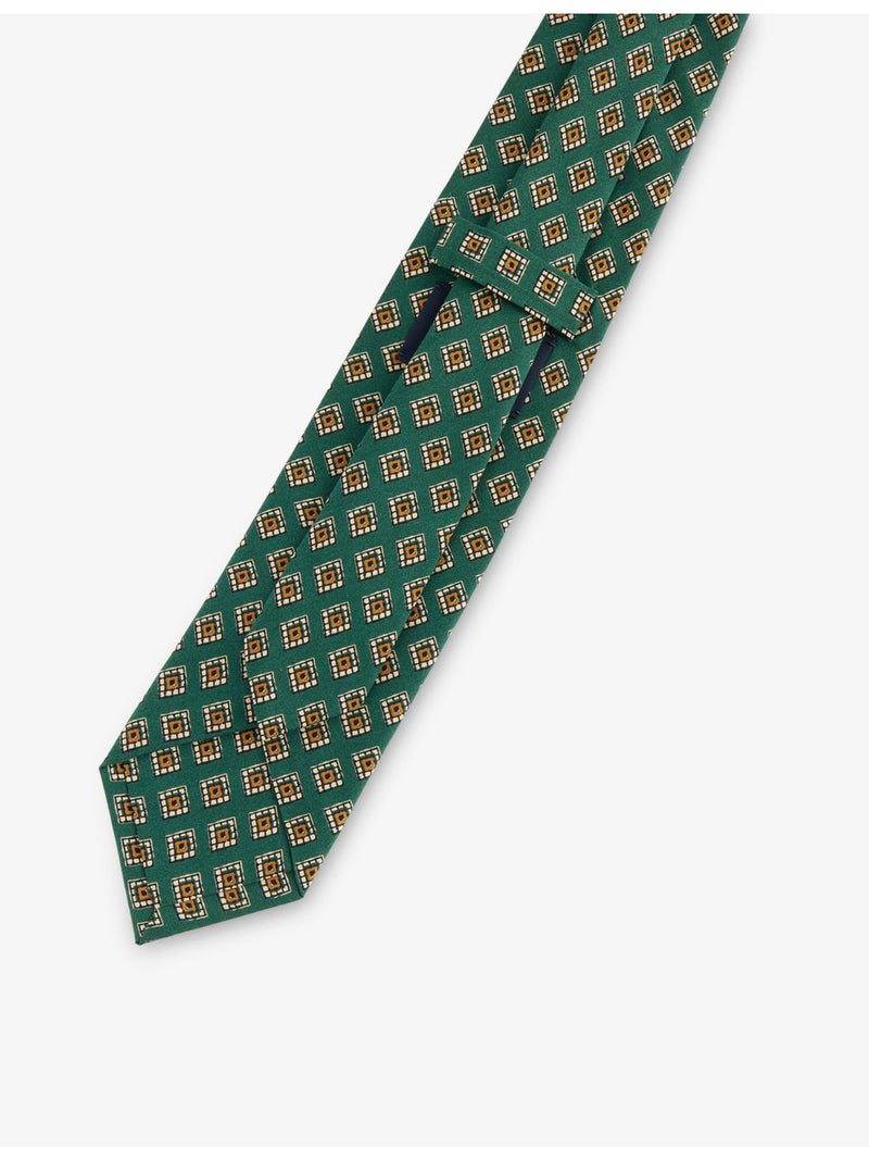 Drake's Tile Medal Habotai silk tie - British product