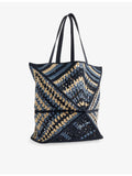 Loewe Puzzle Fold extra-large raffia shoulder bag - British product