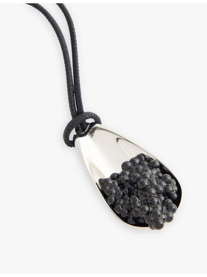 Loewe brass and leather caviar spoon charm, UK version