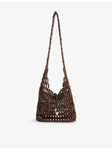selfridges STAUD Coronado Beaded Shoulder Bag- Buy online at McGrocer