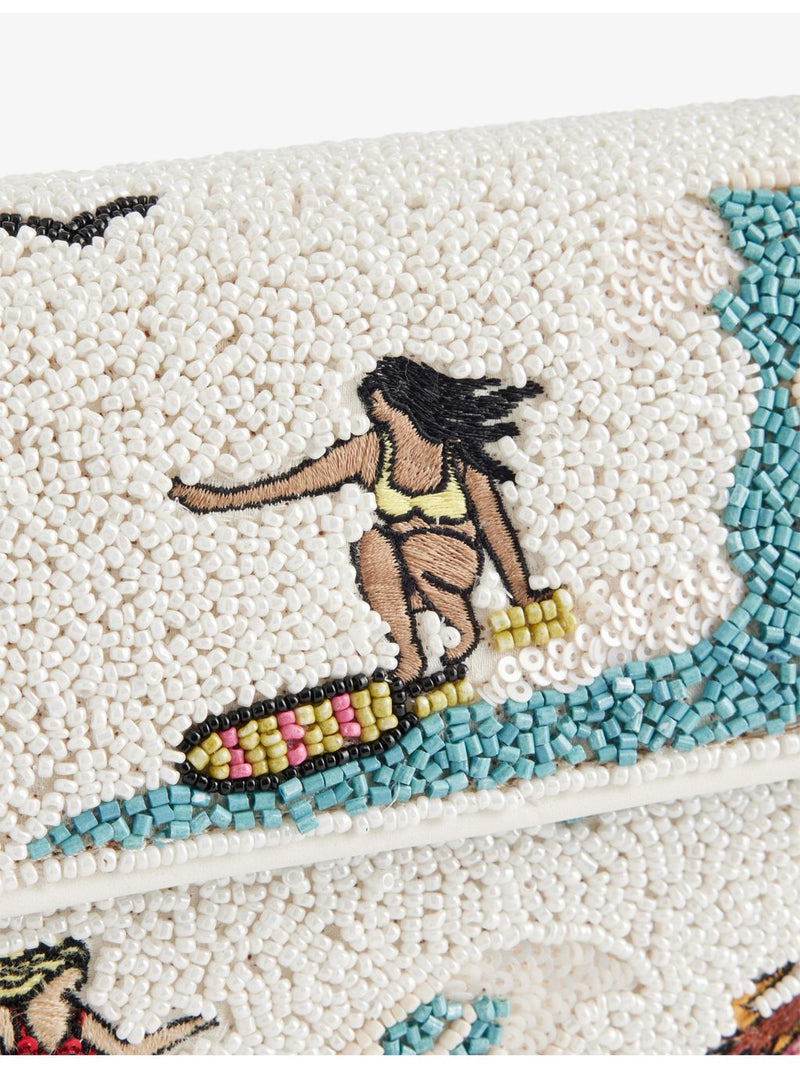 STAUD beaded handbag Tommy Surf Babe 30cm (British brand)