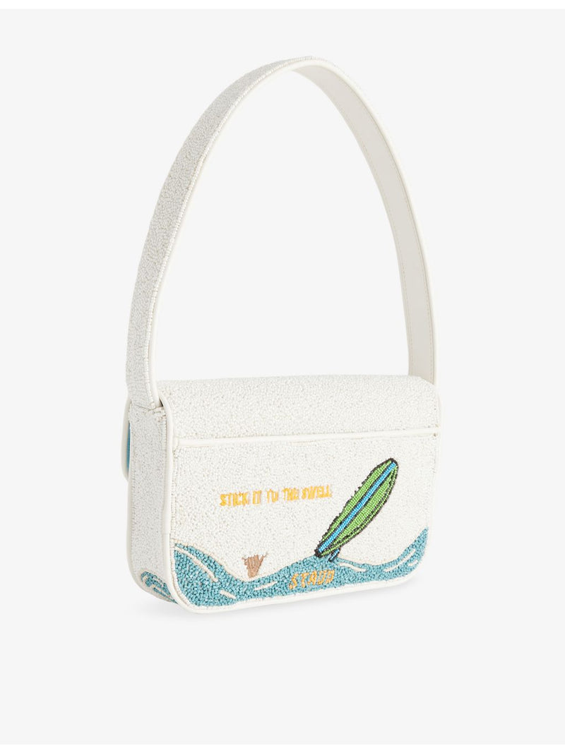 STAUD beaded handbag Tommy Surf Babe 30cm (British brand)