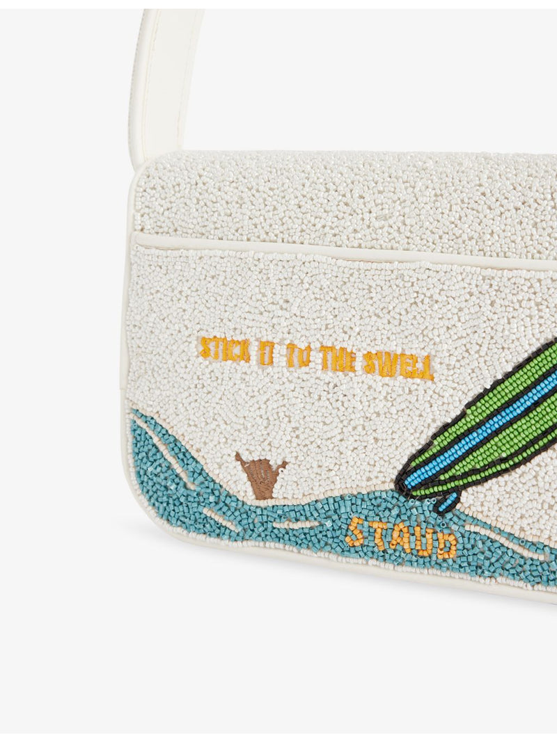 STAUD beaded handbag Tommy Surf Babe 30cm (British brand)