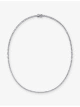 selfridges Alex Moss Classic Tennis 14ct White-Gold and 17.93ct Diamond Necklace 50.8cm- Buy online at McGrocer
