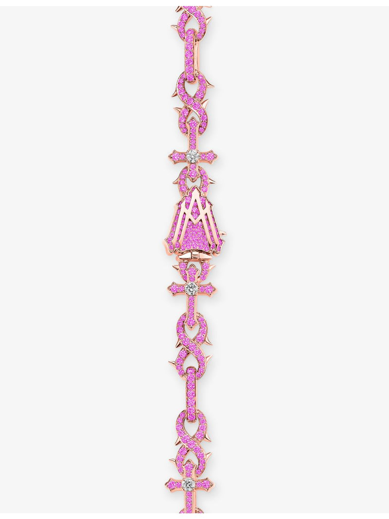 Alex Moss 14ct rose gold sapphire necklace (British brand)