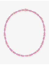 selfridges Alex Moss St Mark 14ct Rose Gold Sapphire Necklace- Buy online at McGrocer