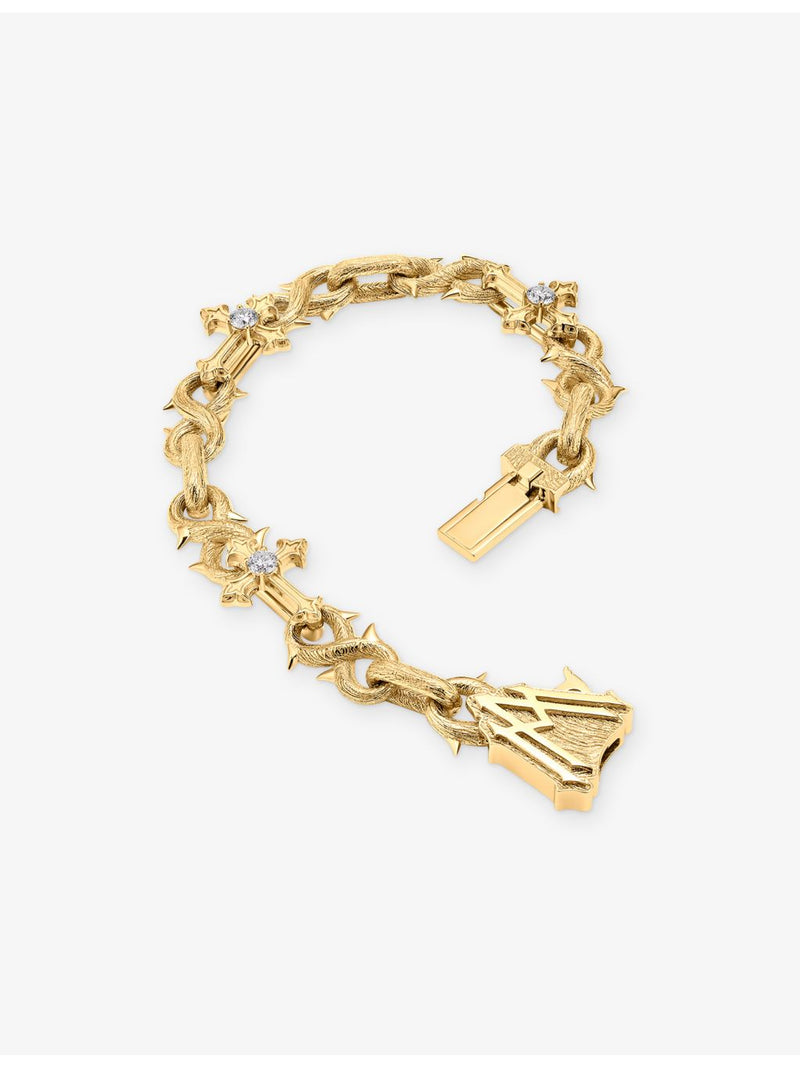 Alex Moss 14ct gold diamond bracelet 18.4cm - British product