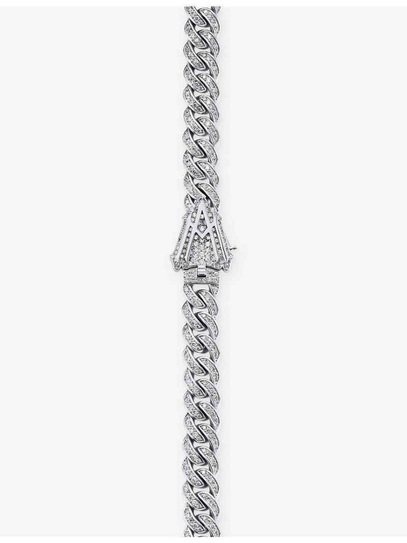 Alex Moss 14ct white-gold diamond necklace 4.96ct (British brand)