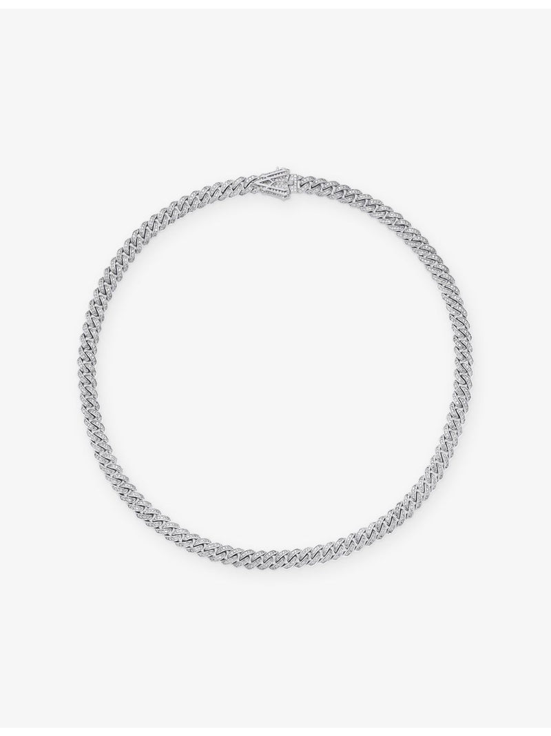 Alex Moss 14ct white-gold diamond necklace 4.96ct (British brand)