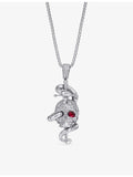 Alex Moss 14ct white gold Burmese red ruby diamond pendant, UK version