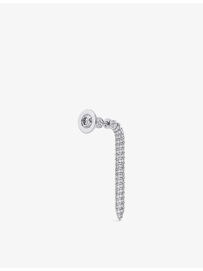 Alex Moss single diamond earring 1.84ct 14ct white gold, UK version