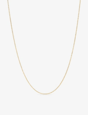 Alex Moss ball-bead 14ct gold chain necklace (British brand)