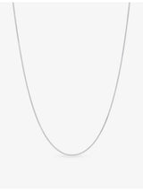 selfridges Alex Moss Cuban 14ct White-Gold Chain Necklace 45.7cm- Buy online at McGrocer